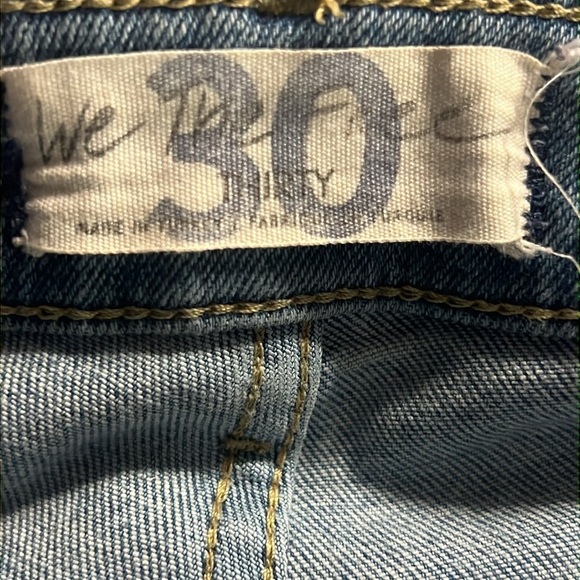 We the Free by Free People Womens Jeans 30 Blue Distressed High Rise raw hem Y2K - Picture 5 of 8